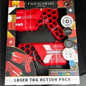FAO Schwarz Vibrant Red Laser Blaster Set
